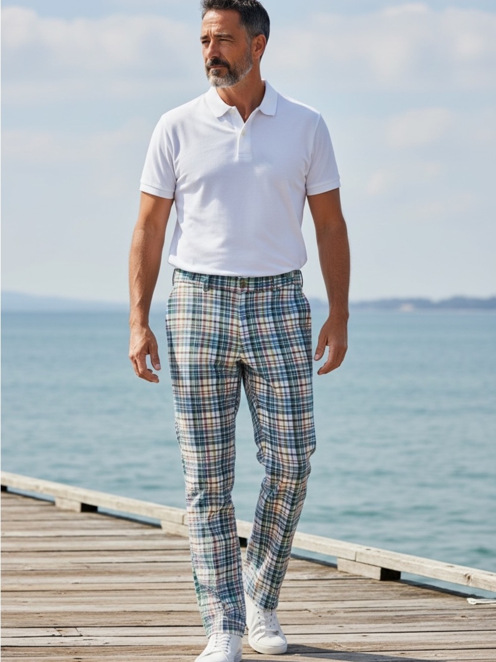 Vineyard Vines Men’s Cotton Plaid Flat Front Breaker Pants Size 34 x 32!